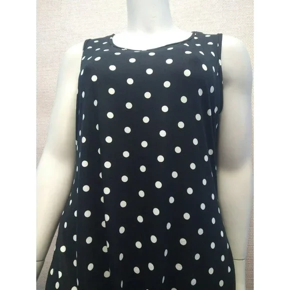 Plus size Polka dotted Maxi Dress Beach Summer Vacay cover-up front tie - Picture 3 of 9